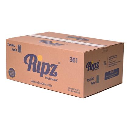 Imagem de Papel Toalha Rolo Ripz 200m com 6 Rolos de 24G