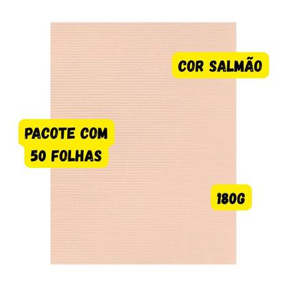 Imagem de Papel Verge Salmão A4 180g 50 Fls Usapel