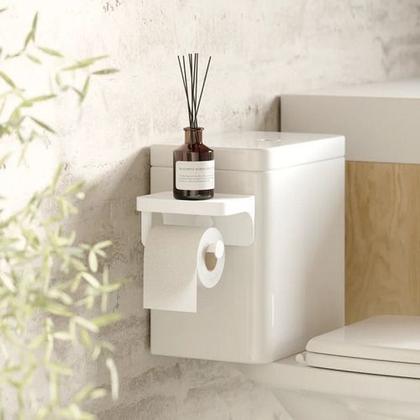 Imagem de Papeleira Para Banheiro Branco Trava Sure-lock Umbra Flex