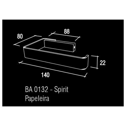 Imagem de Papeleira porta papel higiênico spirit zen design preto fosco