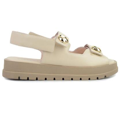 Imagem de Papete Feminina Lia Line Flatform Sand Bege - 2342