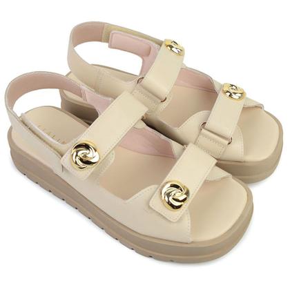 Imagem de Papete Feminina Lia Line Flatform Sand Bege - 2342