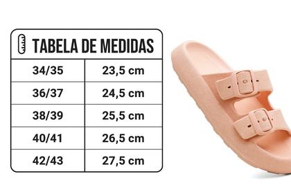 Imagem de Papete Feminina Nuvem com Duas Fivelas Ajustável  Conforto e Estilo Casual