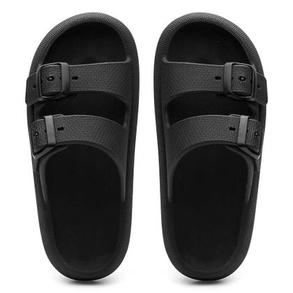 Imagem de Papete Feminina Nuvem com Duas Fivelas Ajustável  Conforto e Estilo Casual