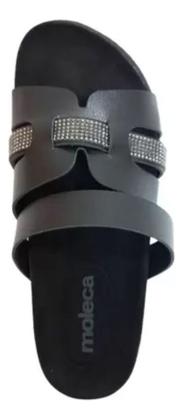 Imagem de Papete Feminina Strass Flatform Brilho Moleca Tamanco H Moda