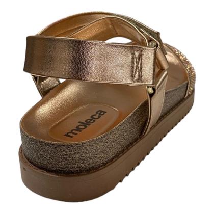 Imagem de Papete Feminino Moleca Metalizada Strass tiras autocolantes 5500.106