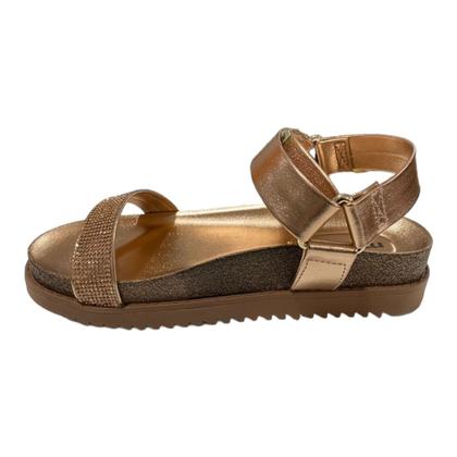 Imagem de Papete Feminino Moleca Metalizada Strass tiras autocolantes 5500.106