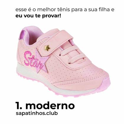 Imagem de Papete Infantil e Tênis Menina - KIT 2 PARES Tam 23 ao 34