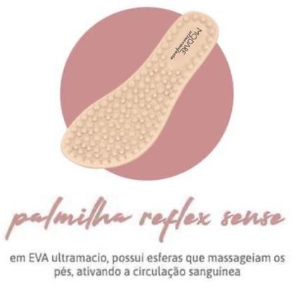 Imagem de Papete Modare Sandalia Original Rasteira Esporao Fascite Plantar Ortopedica Papete Flat Feminina Rasteirinha Strass