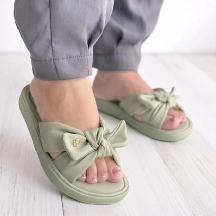 Imagem de Papete Modare Ultraconforto Chinelo Ortopédico Rasteira Leve Verde Luna