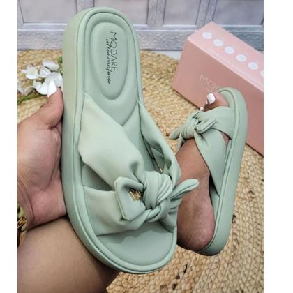 Imagem de Papete Modare Ultraconforto Chinelo Ortopédico Rasteira Leve Verde Luna
