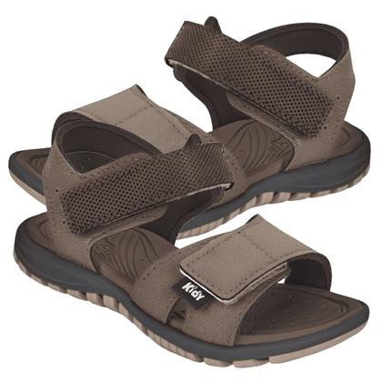 Imagem de Papete Sandália Infantil Kidy Flex Confort Anatômica Leve e Fácil Calce Baby Equilíbrio Marrom com Preto