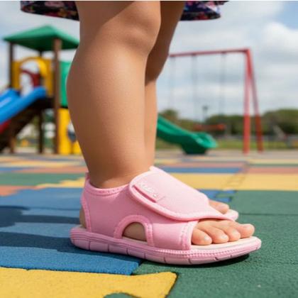 Imagem de Papete Sandália Infantil Klin Tic Tac Confortável Rosa Anatômico