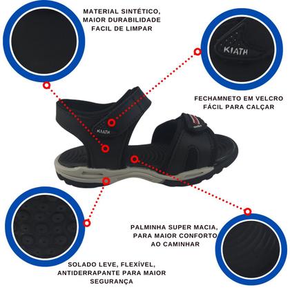 Imagem de Papete Sandália Masculina Infantil Menino Presente Aniversário Volta ás Aulas Escolar Percatinha Macia Estiloso Confortável Shoes Kids