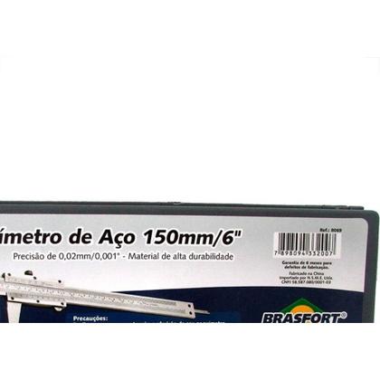 Imagem de Paquimetro Brasfort Aco 150 X 0,02Mm 8069