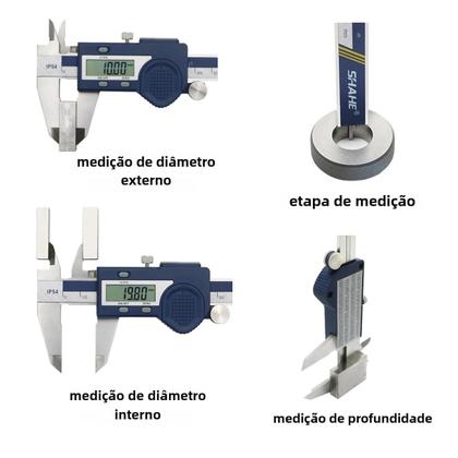 Imagem de Paquímetro Digital de Aço Inoxidável - Micrômetro Eletrônico Vernier