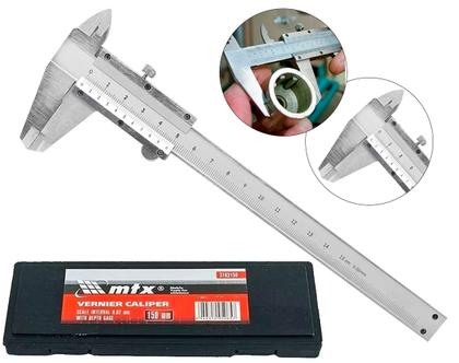 Imagem de Paquimetro Manual Universal Analogico 150mm Aço Inox Mtx