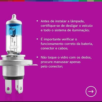 Imagem de Par 2x Farol Para Carro H4 Standard 12V 60/55w ( P43t ) Halógena Lâmpada Original Bosch