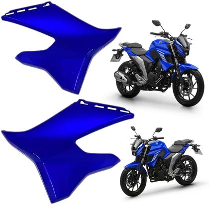 Imagem de Par Aba Tanque Aleta Tomada Guia Ar Inferior Fazer 250 Fz25 Azul 2022 2023