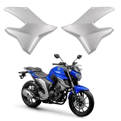 Par Aba Tanque Aleta Tomada Guia Ar Inferior Fazer 250 Fz25 Prata 2018 2019 2020 2021 - Paramotos Imagem de Par Aba Tanque Aleta Tomada Guia Ar Inferior Fazer 250 Fz25 Prata 2018 2019 2020 2021