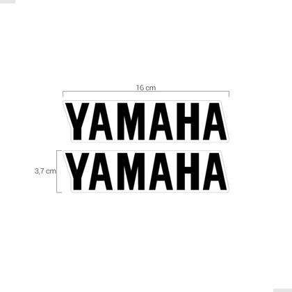 Imagem de Par Adesivos Compatível Moto Yamaha Balança Preto Genérico