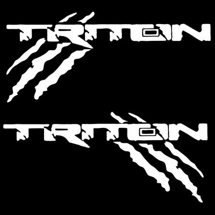Imagem de Par Adesivos Faixa Lateral Caçamba L200 Triton - Branco