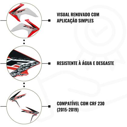 Imagem de Par Adesivos Take Asa Tanque Aba Crf 230 2015 a 2019