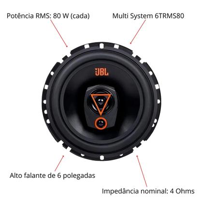 Imagem de Par Alto Falante 6 Pol Jbl 6trms80 Triaxial 160w Rms 4 Ohms