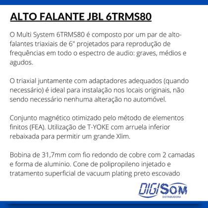 Imagem de Par Alto Falante 6 Pol Jbl 6trms80 Triaxial 160w Rms 4 Ohms
