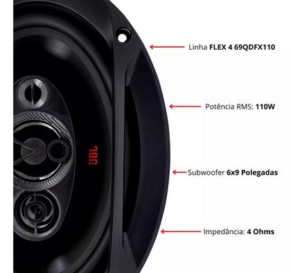 Imagem de Par Alto Falante 6x9 Pol 69qdfx110 JBL Quadriaxial 220w Rms Carros