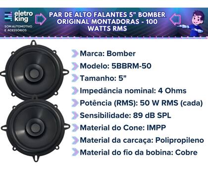 Imagem de Par Alto Falante Automotivo Bomber Montadoras 5  - 100W Rms