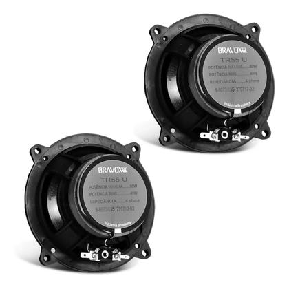 Imagem de Par Alto Falante Bravox Triaxial 5 Polegadas Tr55u 80w Rms