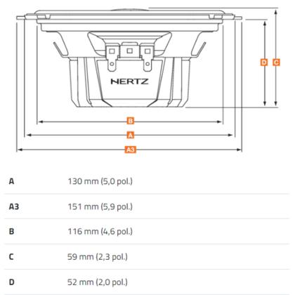 Imagem de Par Alto Falante Hertz 5 Pol. DCX130.3 Dieci 80w Rms 4 Ohms Coaxial Som Automotivo DCX 130.3
