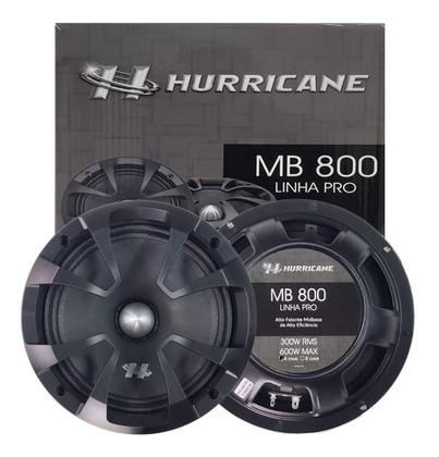 Par Alto Falante Midbass Hurricane 8 Poleg Mb800 600w 4 Ohms