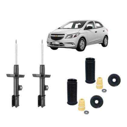 Imagem de Par Amortecedor Dianteiro Nakata Onix 2012 A 2019 + Kit Bat.