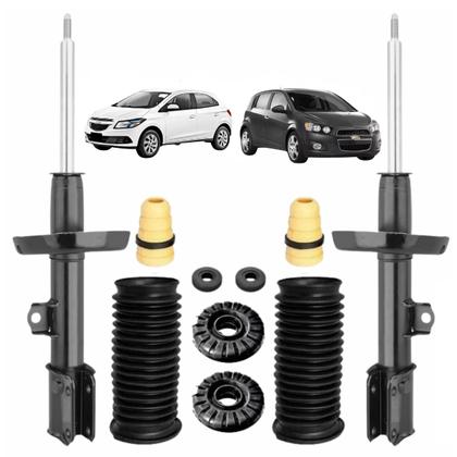 Imagem de Par Amortecedor Dianteiro Nakata Onix 2012 A 2019 + Kit Bat.