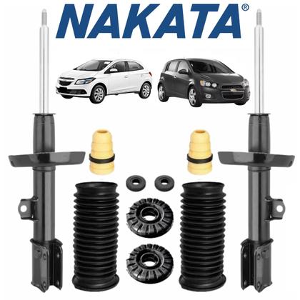 Imagem de Par Amortecedor Dianteiro Nakata Onix 2012 A 2019 + Kit Bat.