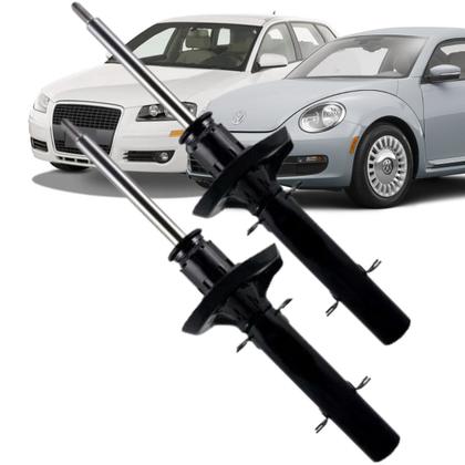 Par Amortecedor Golf Bora New Beetle Audi A3 Dianteiro + Kit - MONROE Imagem de Par Amortecedor Golf Bora New Beetle Audi A3 Dianteiro + Kit