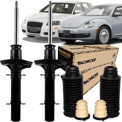 Par Amortecedor Golf Bora New Beetle Audi A3 Dianteiro + Kit - MONROE Imagem de Par Amortecedor Golf Bora New Beetle Audi A3 Dianteiro + Kit