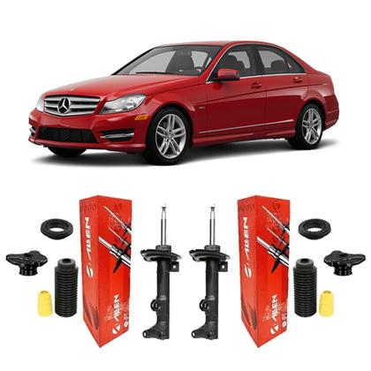 Imagem de Par Amortecedor + Kit Dianteiro Mercedes C350 2009 2010 2011