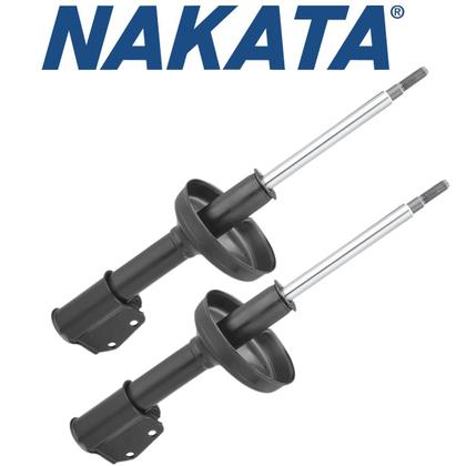 Imagem de Par Amortecedor Nakata + Kit Batente Axios Dianteiro Renault Logan 2007 A 2012