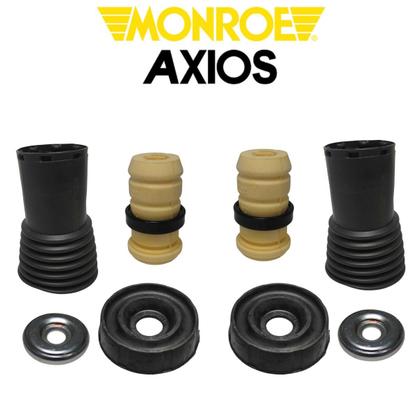 Imagem de Par Amortecedor Nakata + Kit Batente Axios Dianteiro Renault Logan 2007 A 2012