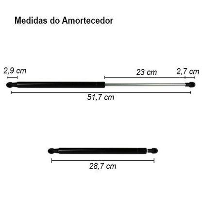 Amortecedor Tampa Traseira Porta-Malas Chevrolet Onix Hatch 2012 a 2017 Cinoy YN-AMGM017