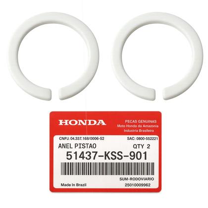 Imagem de Par Anel Flauta Bengala Biz 125 2006 a 2024 Original Honda