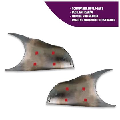 Imagem de Par Aplique Cromado Base do Retrovisor Corsa Hatch Sedan G1 1994 1995 1996 1997 1998 1999 2000 2001