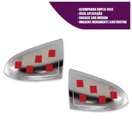 Imagem de Par Aplique Cromado Capa Retrovisor Fiesta Rocam 2002 2003 2004 2005 2006 2007 2008 2009 2010 2011