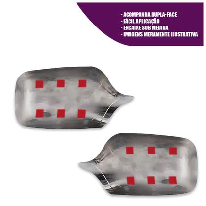 Imagem de Par Aplique Cromado Capa Retrovisor Palio G1 1996 1997 1998 1999 2000 Uno Fire 2001 2002 2003 2004
