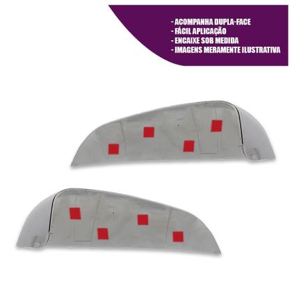Imagem de Par Aplique Cromado para Capa Retrovisor Agile 2010 a 2014 Montana G2 2011 a 2021