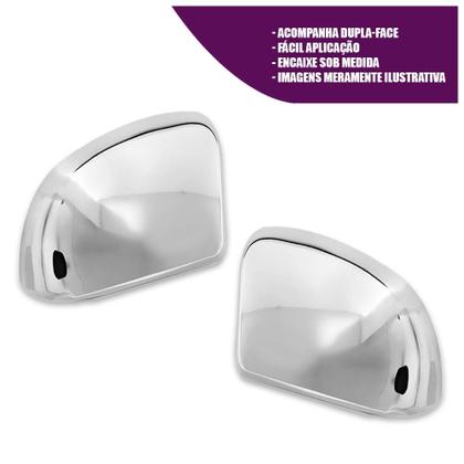 Imagem de Par Aplique Cromado para Capa Retrovisor Celta 2000 2001 2002 2003 2004 2005 2006