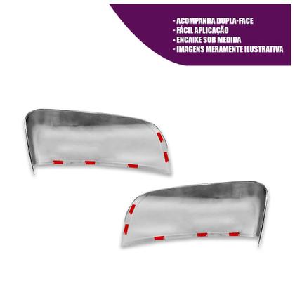 Imagem de Par Aplique Cromado para Capa Retrovisor Compass Commander e Toro 2016 2017 2018 2019 2020 2021 2022 2023 2024